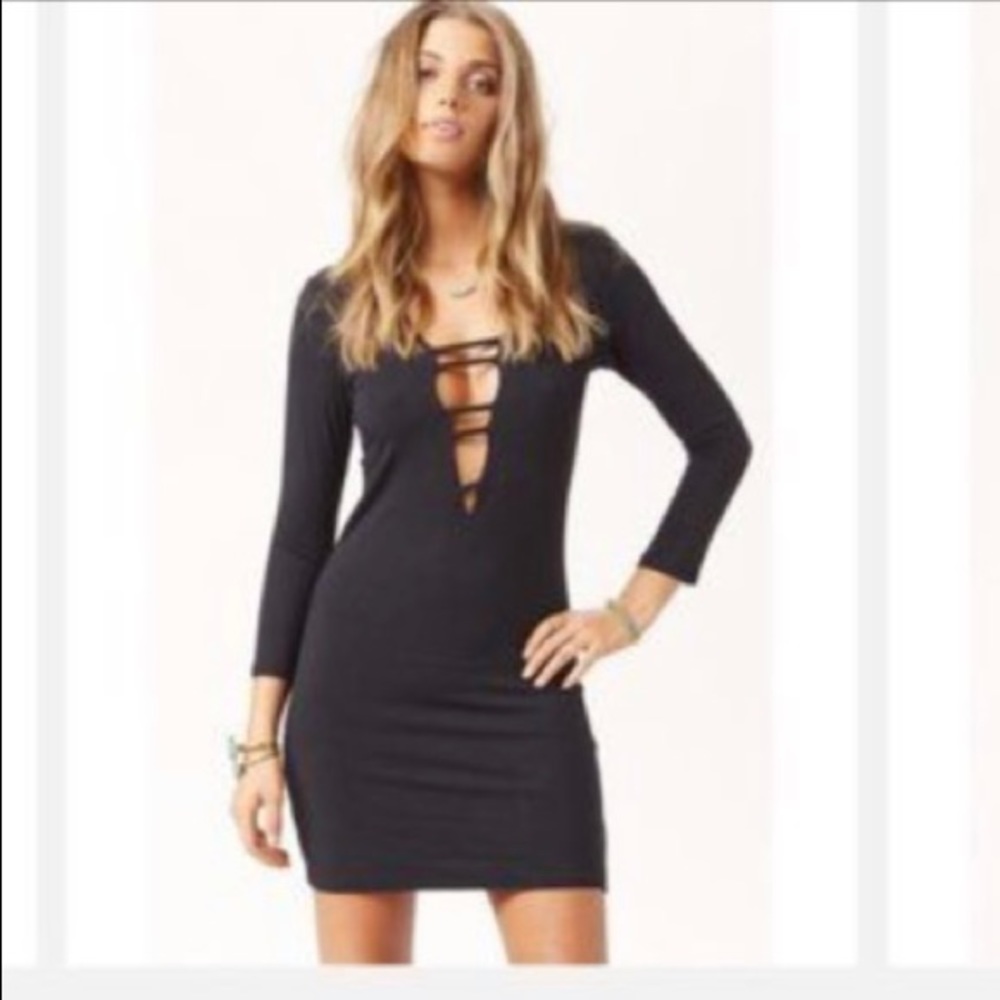 Blue Life Lace Up Mini Dress Brand New